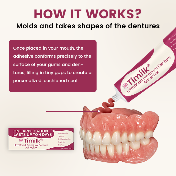 Last Day Of Discount🔥 UltraBond Premium Denture Adhesive 🦷