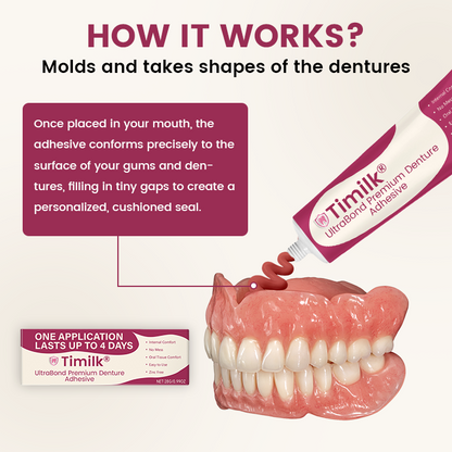 Last Day Of Discount🔥 UltraBond Premium Denture Adhesive 🦷