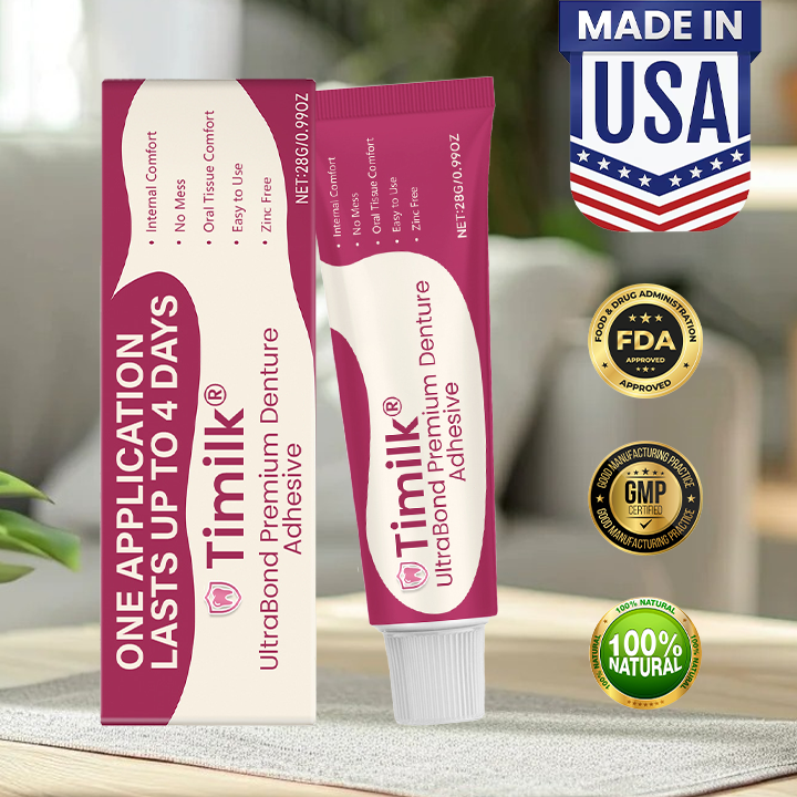 Last Day Of Discount🔥 UltraBond Premium Denture Adhesive 🦷